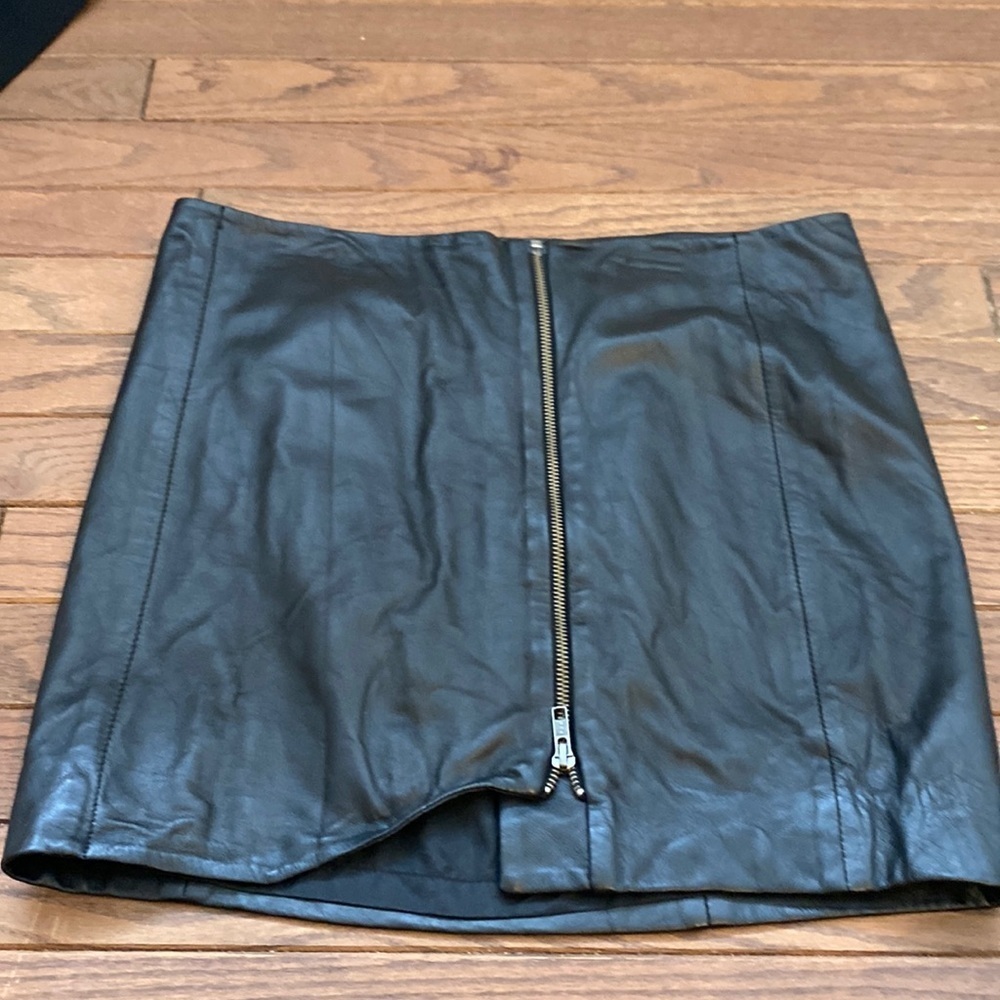 Leith leather skirt